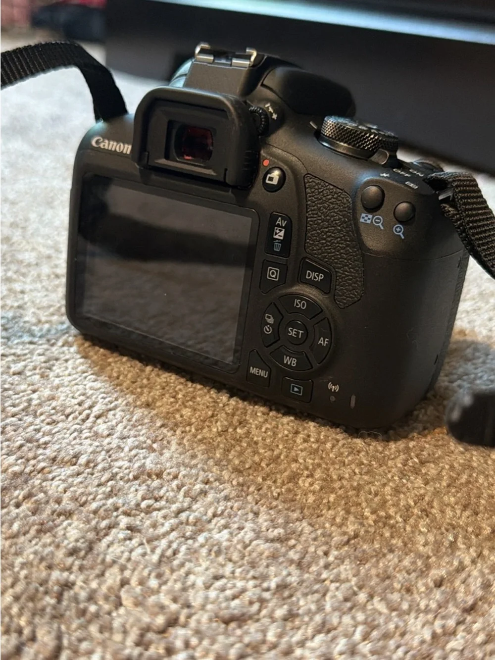 Canon Black DSLR with EF-S 18-55mm Zoom Lens